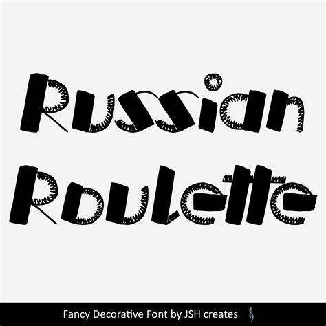 Russian Roulette Font .
